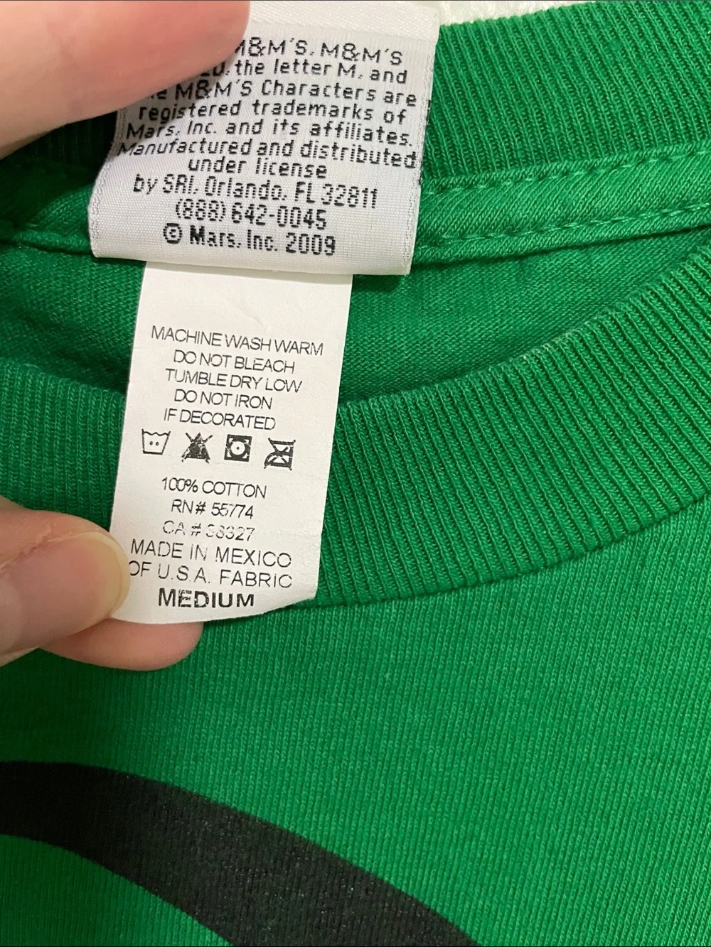 M&M'S Green Character Graphic Tee - Bright Green, White, Black, Red - Picture 5 of 7